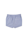 Baby Boys Cotton Check Shorts - INDIGO/WHITE